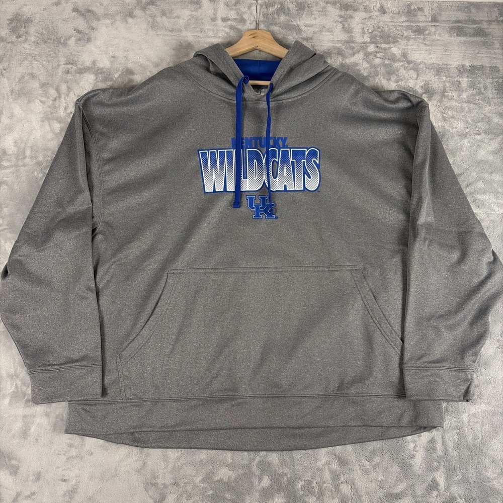 Kentucky Wildcats Basketball Pullover Hoodie Sweatshirt Size 3XL Gray